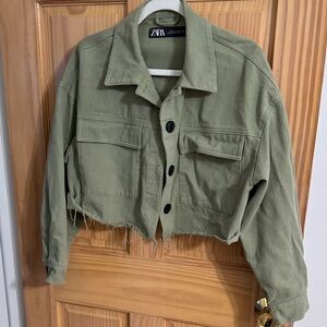Zara Women's Utility Jacket in Olive
